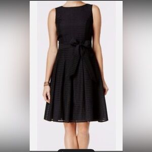 Tommy Hilfiger Black Midi Dress with Bow